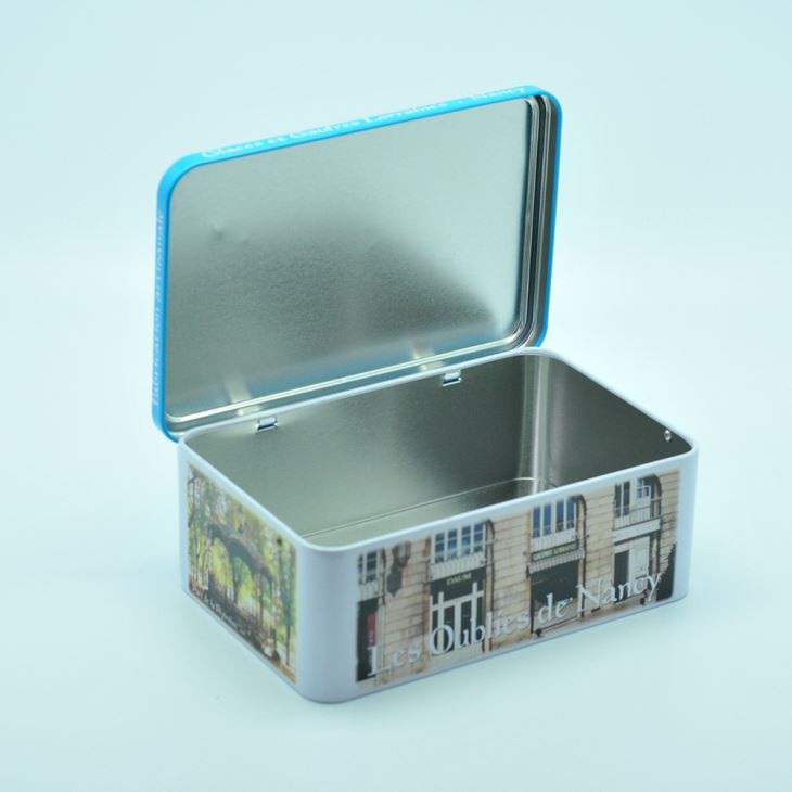 Classical Sugar Tin Box With Hinged Lid