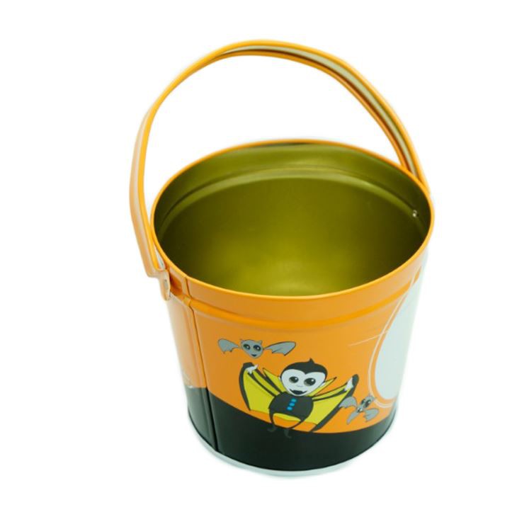 হ্যান্ডল সহ ছোট উপহারের টিনের বালতি